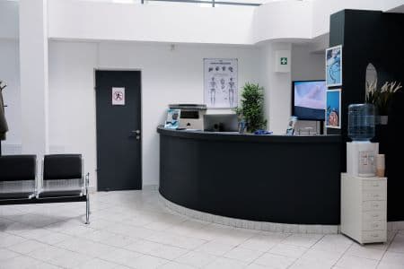 Clinic reception area